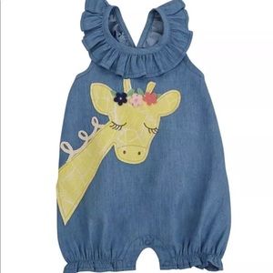 MUD PIE | Baby Girl Giraffe Romper